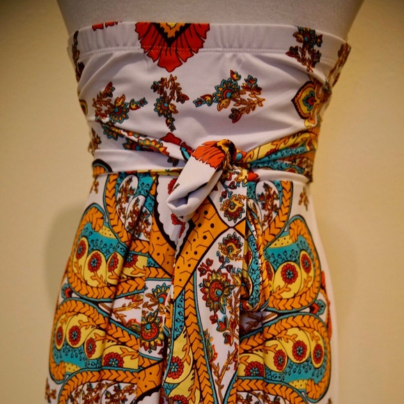 Bohemian Halter Top Dress - Picture 4 of 9
